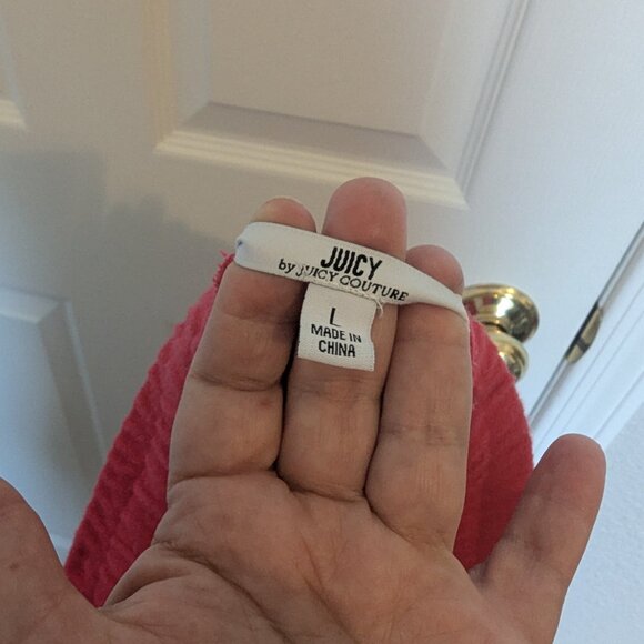 Juicy Couture Shorts & Top SET | Pink White | Vintage | L | ICONIC | EUC - Picture 12 of 15